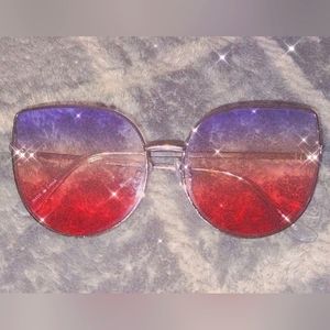 Red White and Blue Cat Eye Sunglasses